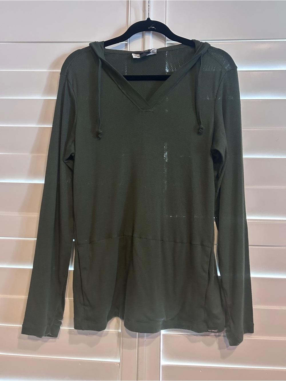 ExOfficio Women's Olive Hooded Lightweight Pullover